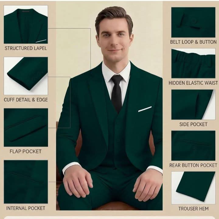 Trajes 3 piezas pantalón ychaleco terno